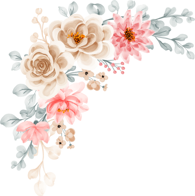 flower arrangement with peach and beige flower